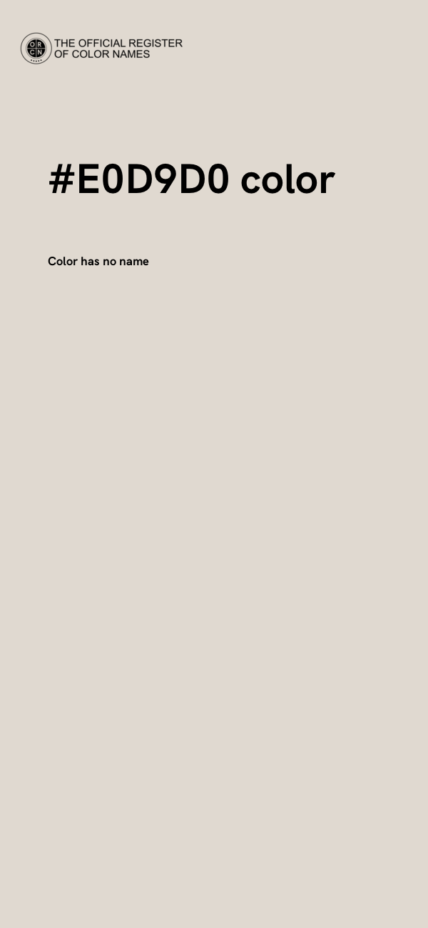 #E0D9D0 color image