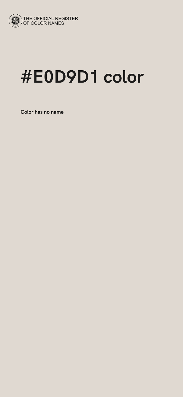 #E0D9D1 color image
