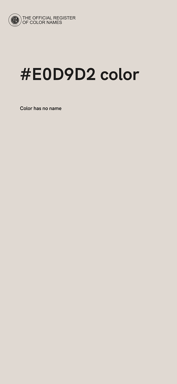 #E0D9D2 color image