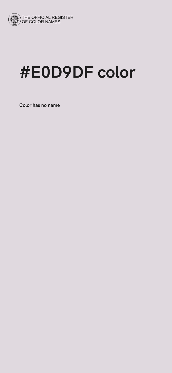 #E0D9DF color image