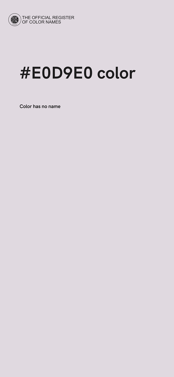 #E0D9E0 color image