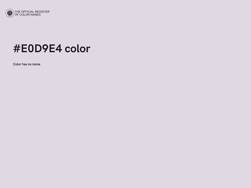 #E0D9E4 color image