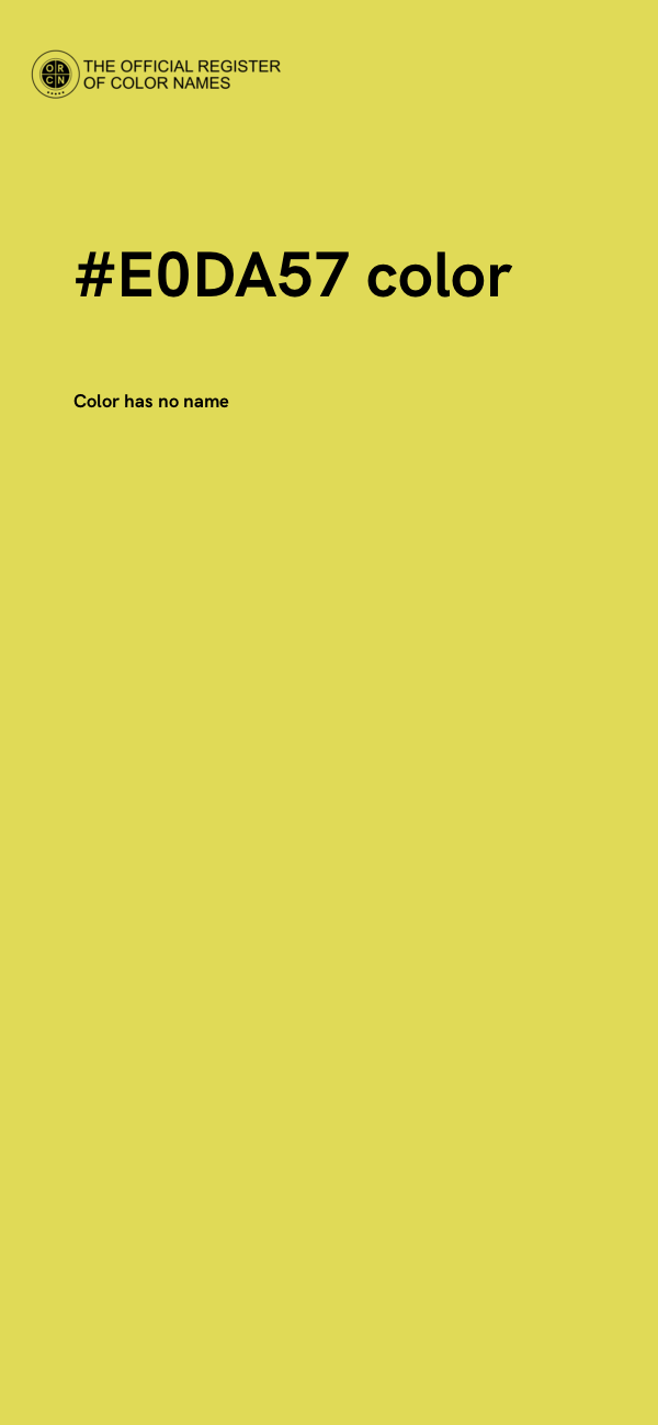 #E0DA57 color image