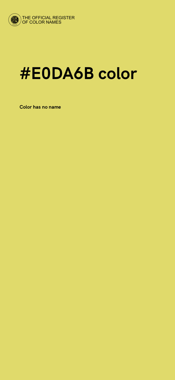 #E0DA6B color image