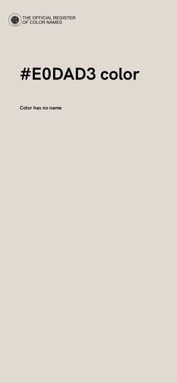 #E0DAD3 color image