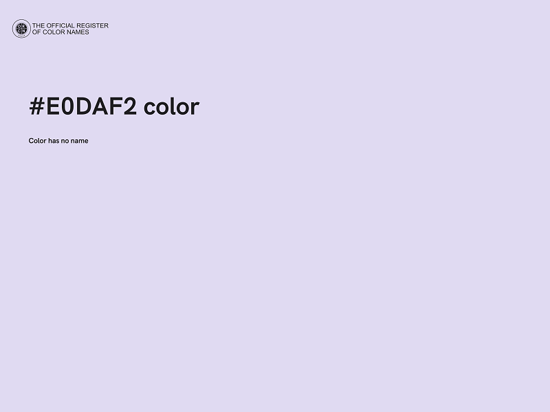 #E0DAF2 color image