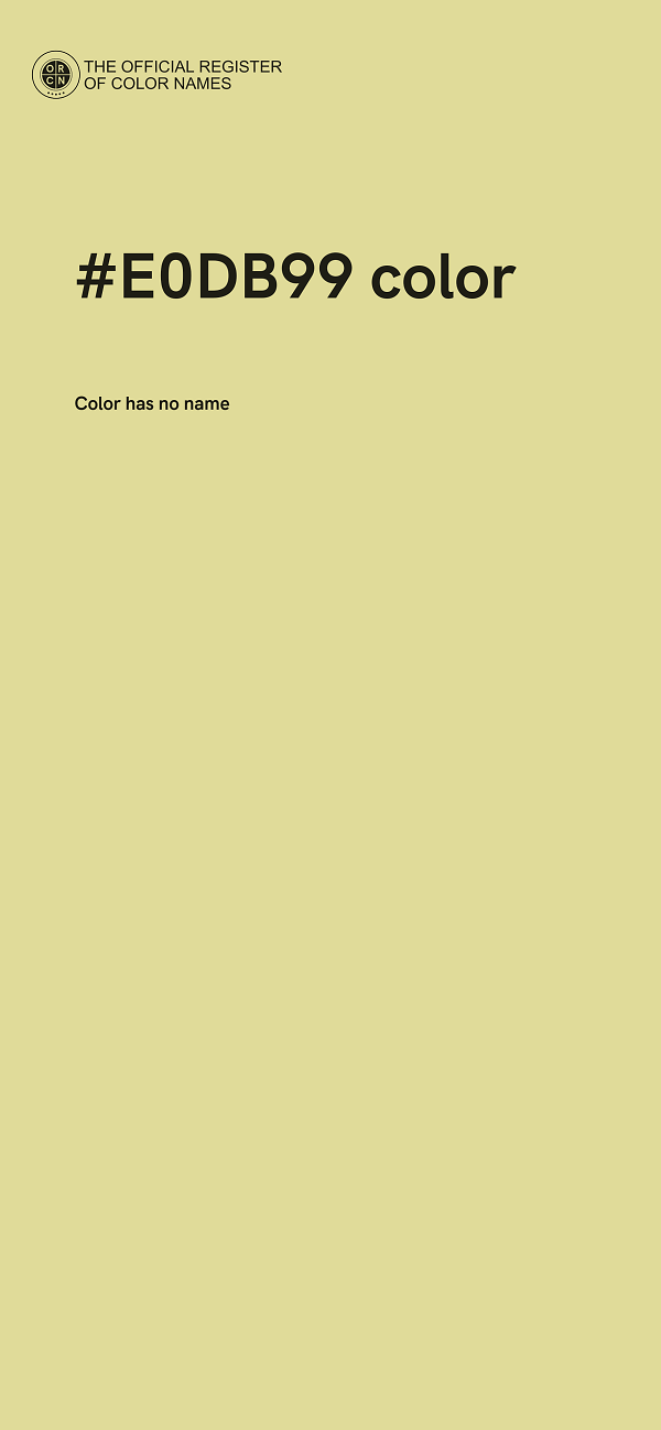 #E0DB99 color image