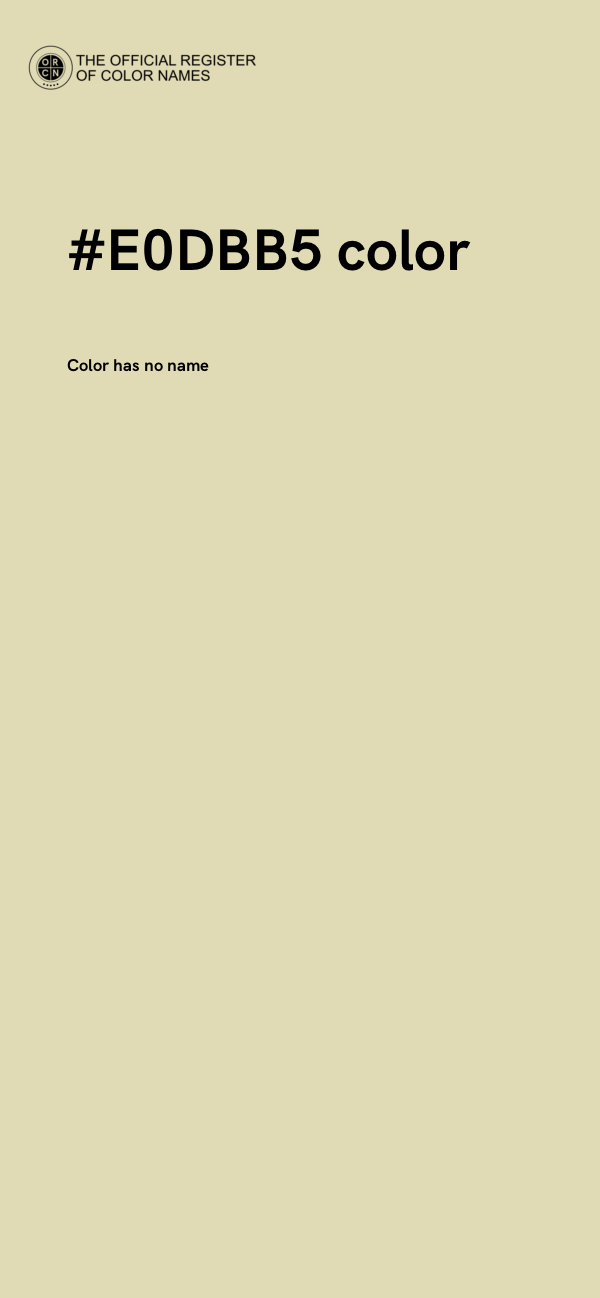 #E0DBB5 color image
