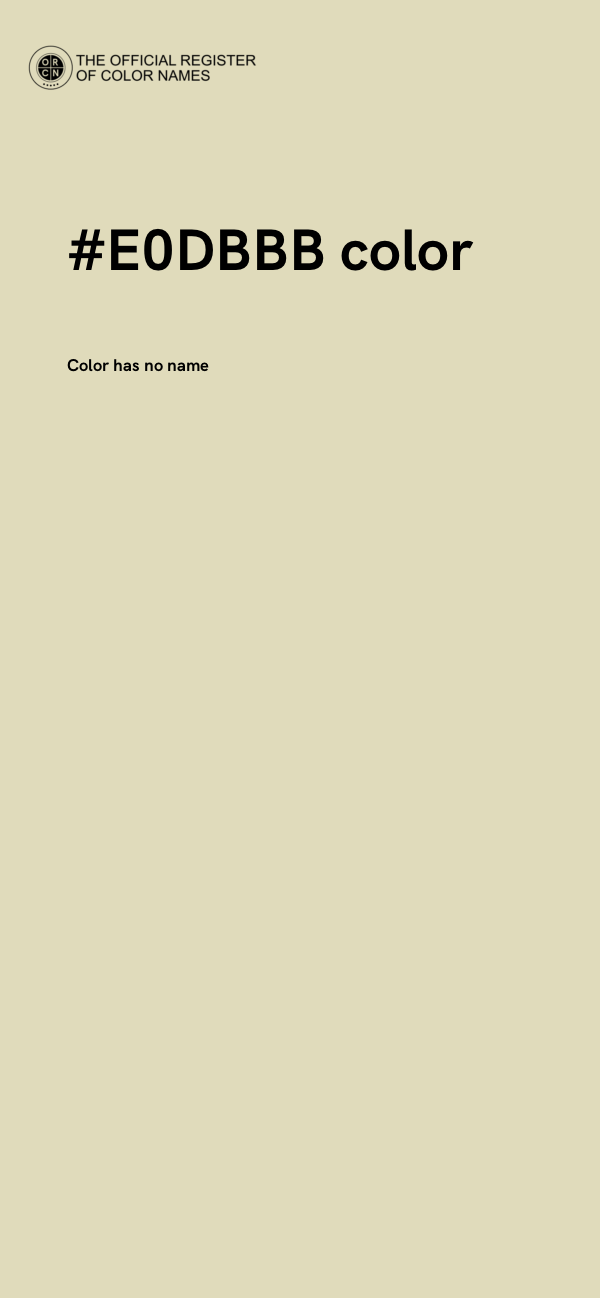 #E0DBBB color image