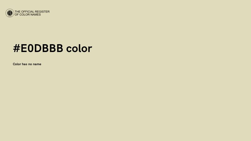 #E0DBBB color image