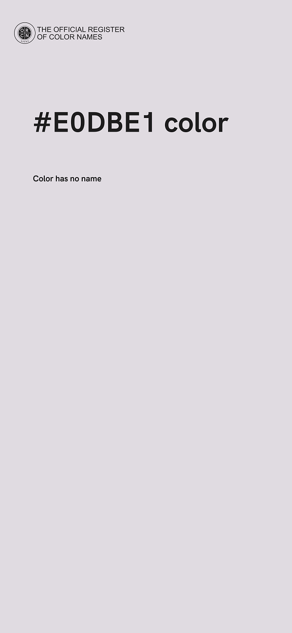 #E0DBE1 color image