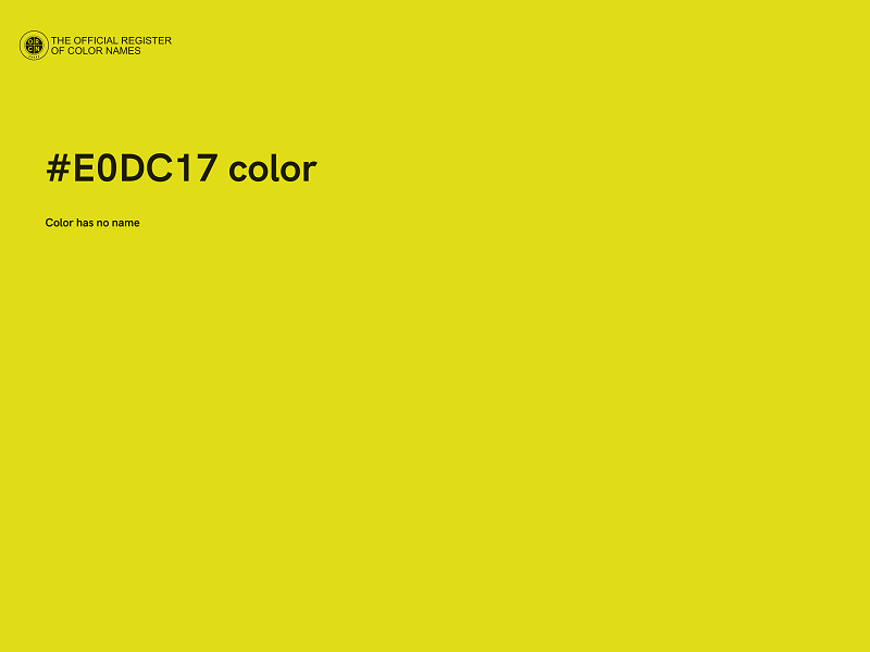 #E0DC17 color image