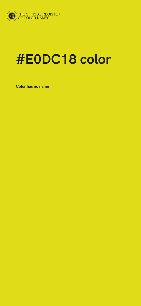#E0DC18 color image