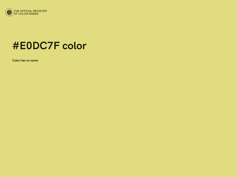 #E0DC7F color image