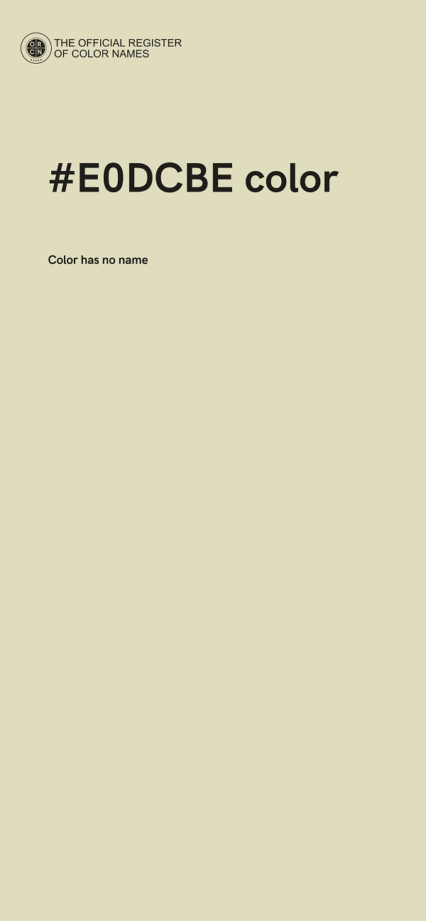 #E0DCBE color image