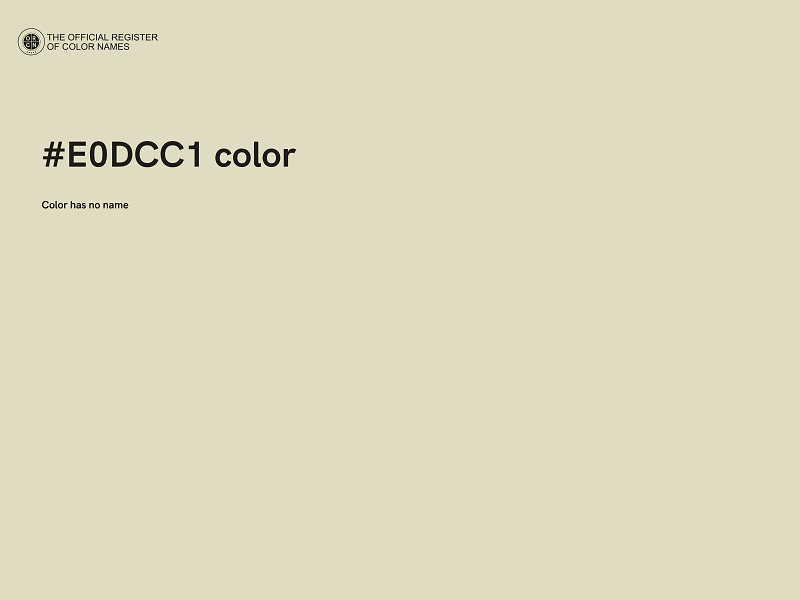 #E0DCC1 color image