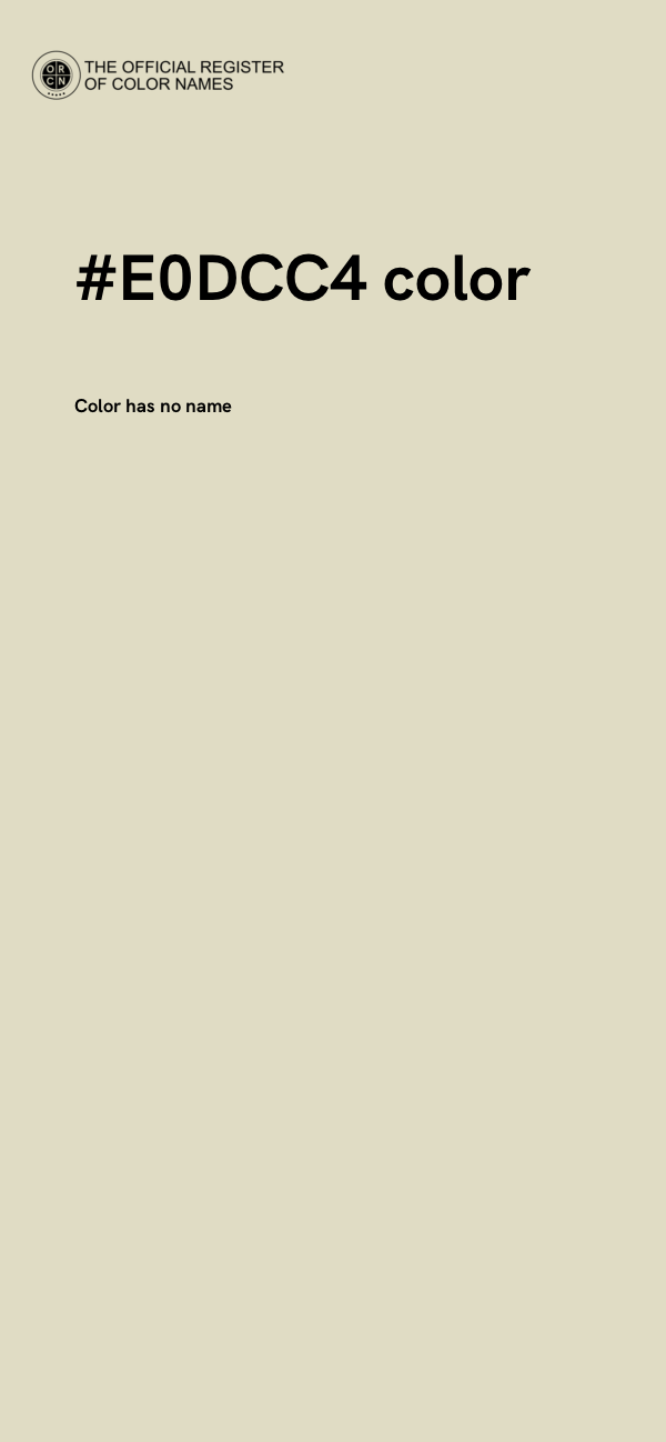 #E0DCC4 color image