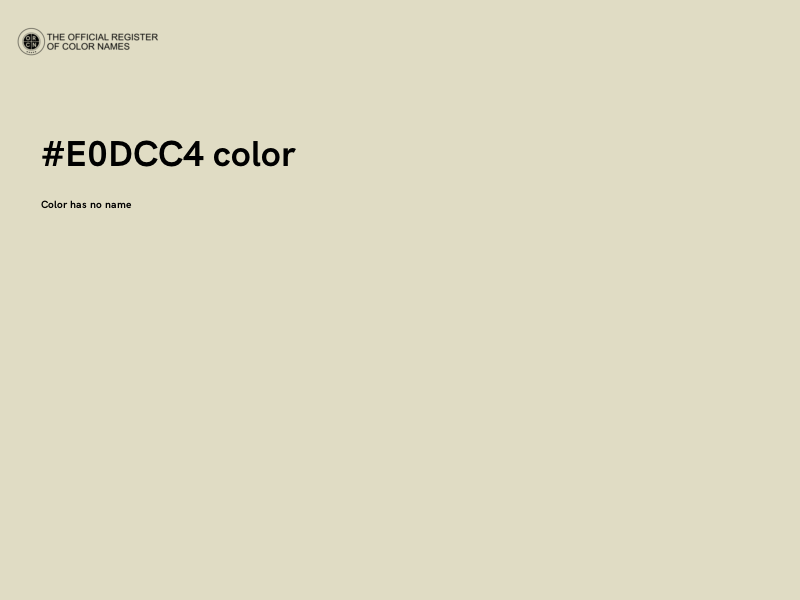 #E0DCC4 color image