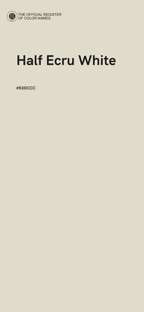 #E0DCCC - Half Ecru White color image