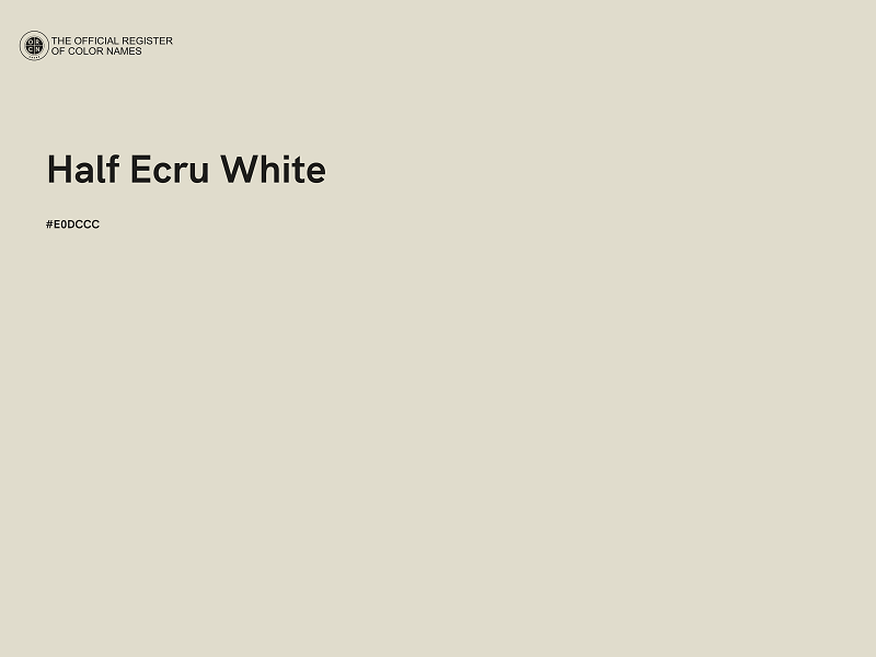 #E0DCCC - Half Ecru White color image