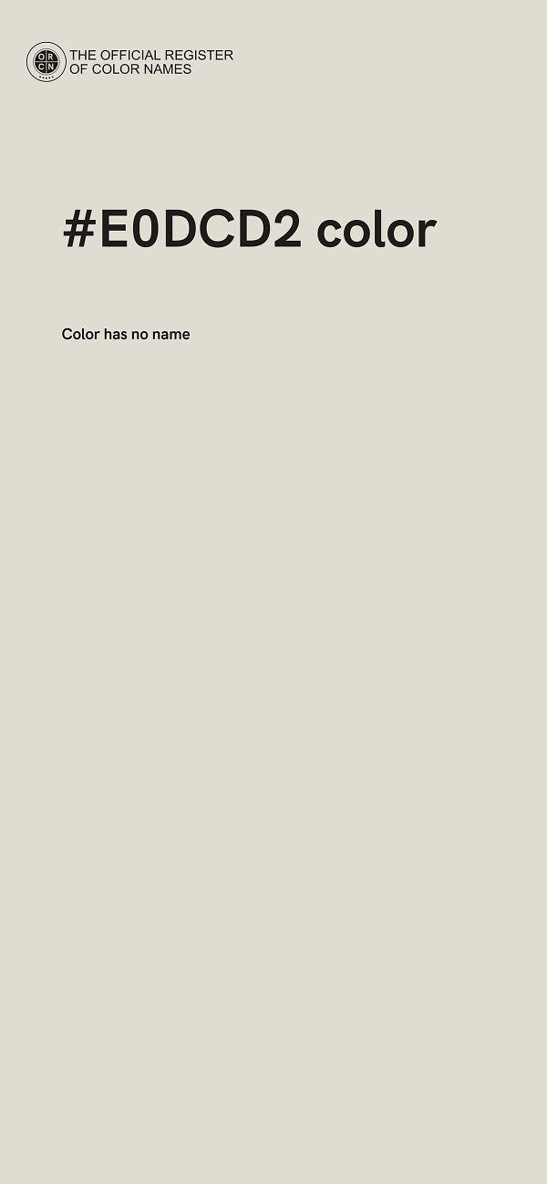 #E0DCD2 color image