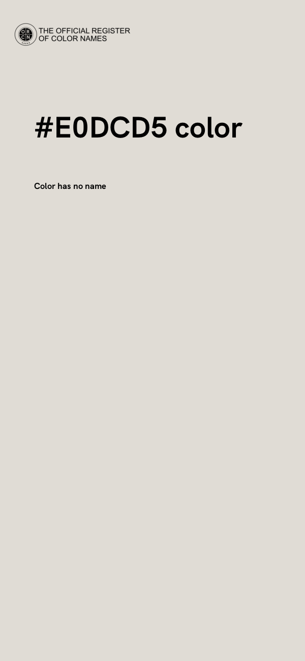 #E0DCD5 color image