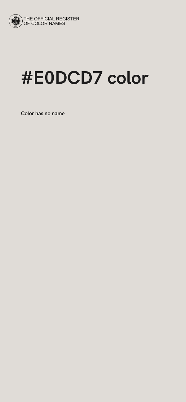#E0DCD7 color image