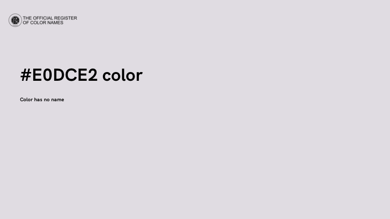 #E0DCE2 color image