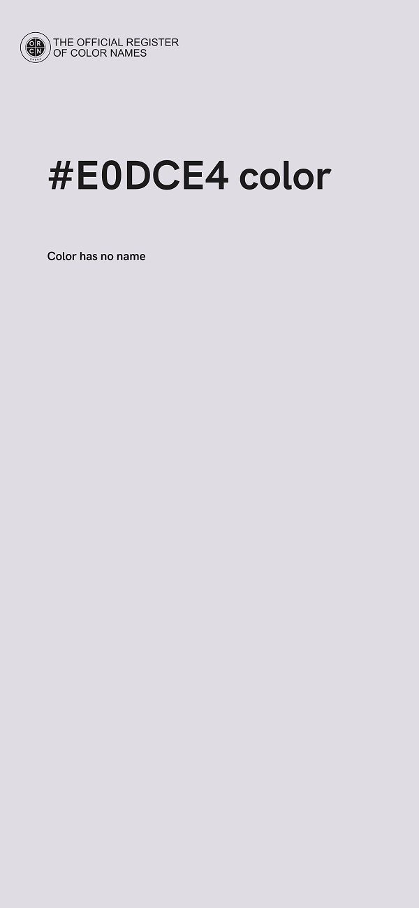 #E0DCE4 color image