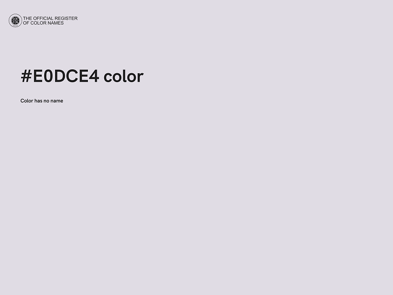 #E0DCE4 color image