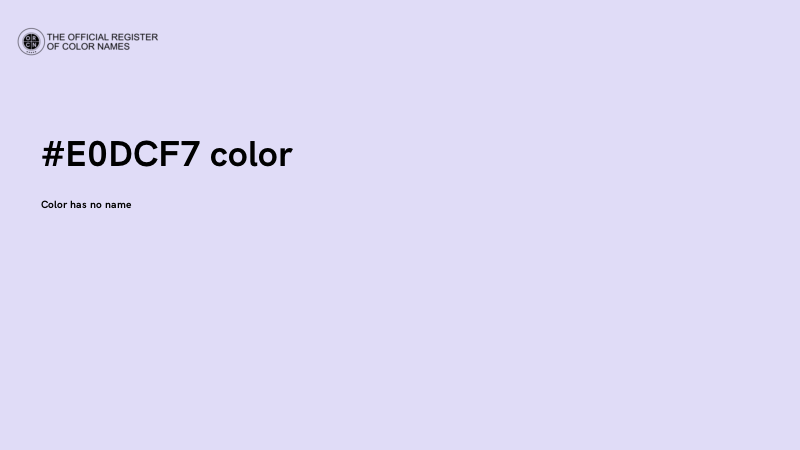 #E0DCF7 color image