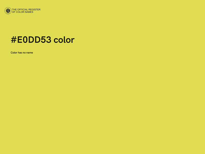 #E0DD53 color image