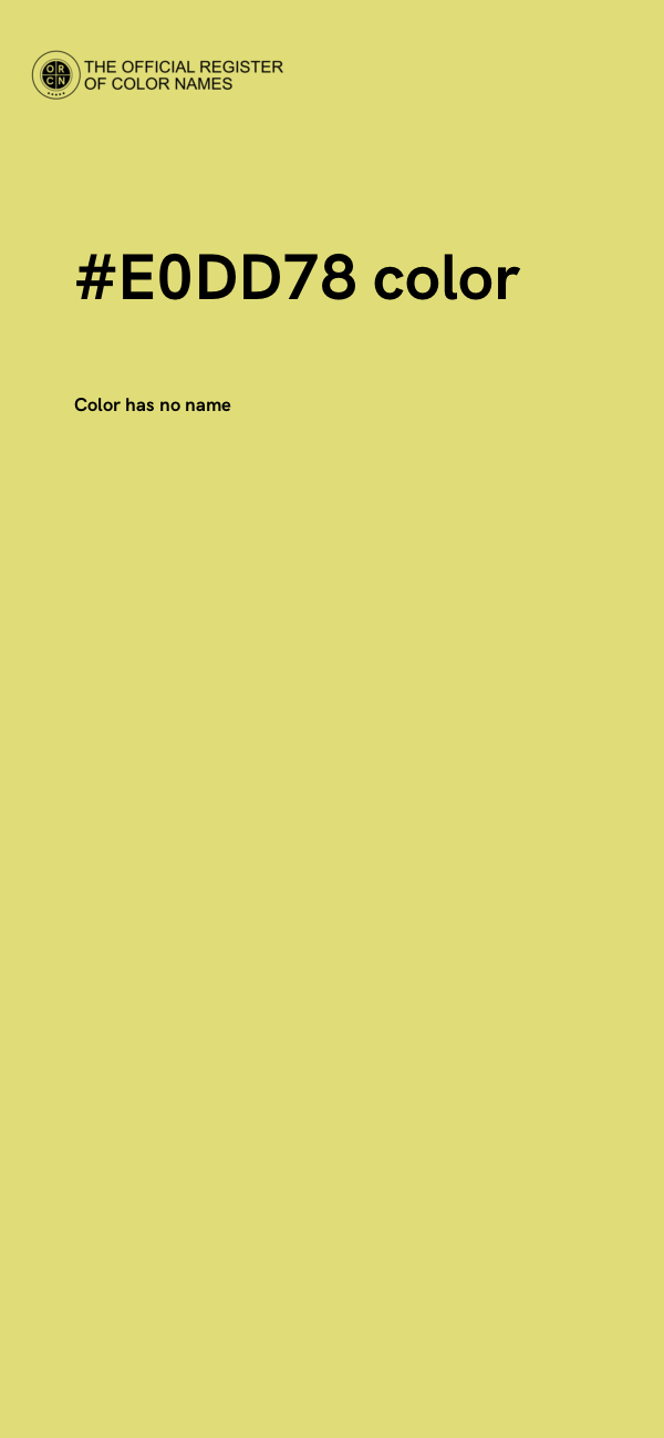 #E0DD78 color image