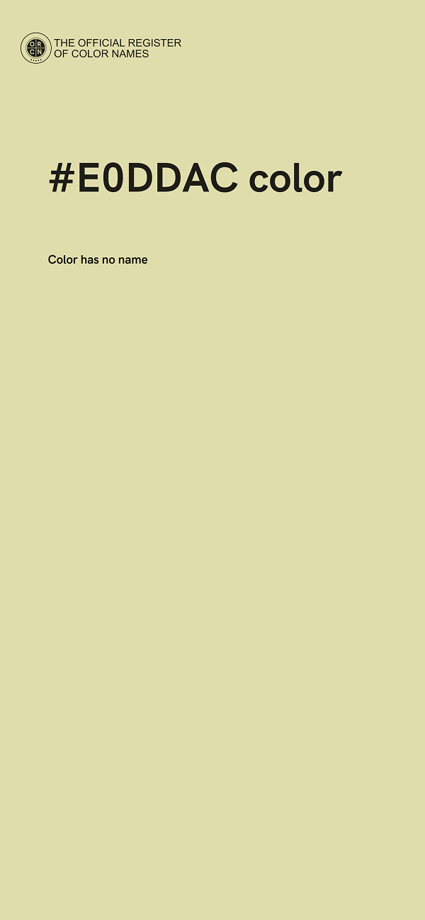 #E0DDAC color image