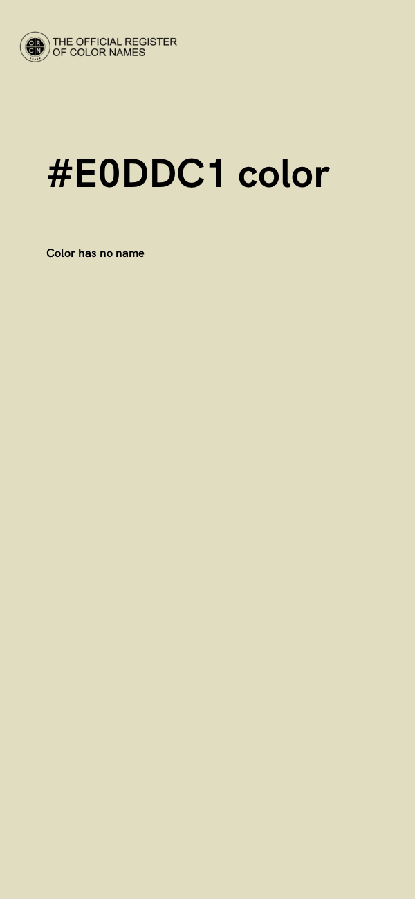 #E0DDC1 color image
