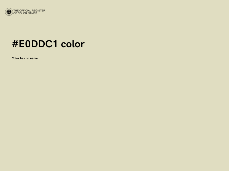 #E0DDC1 color image