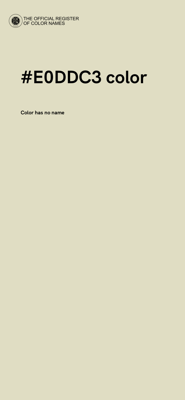 #E0DDC3 color image