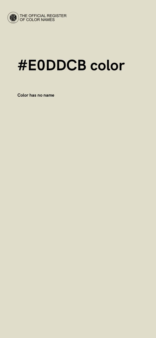 #E0DDCB color image