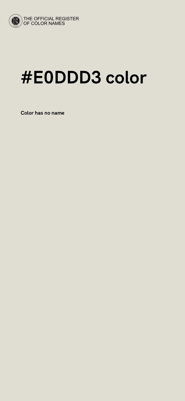 #E0DDD3 color image
