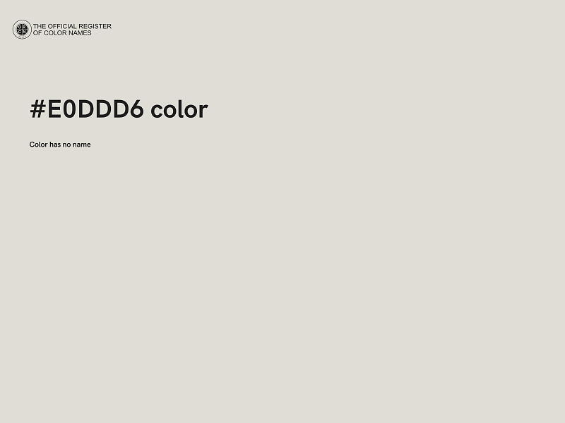 #E0DDD6 color image
