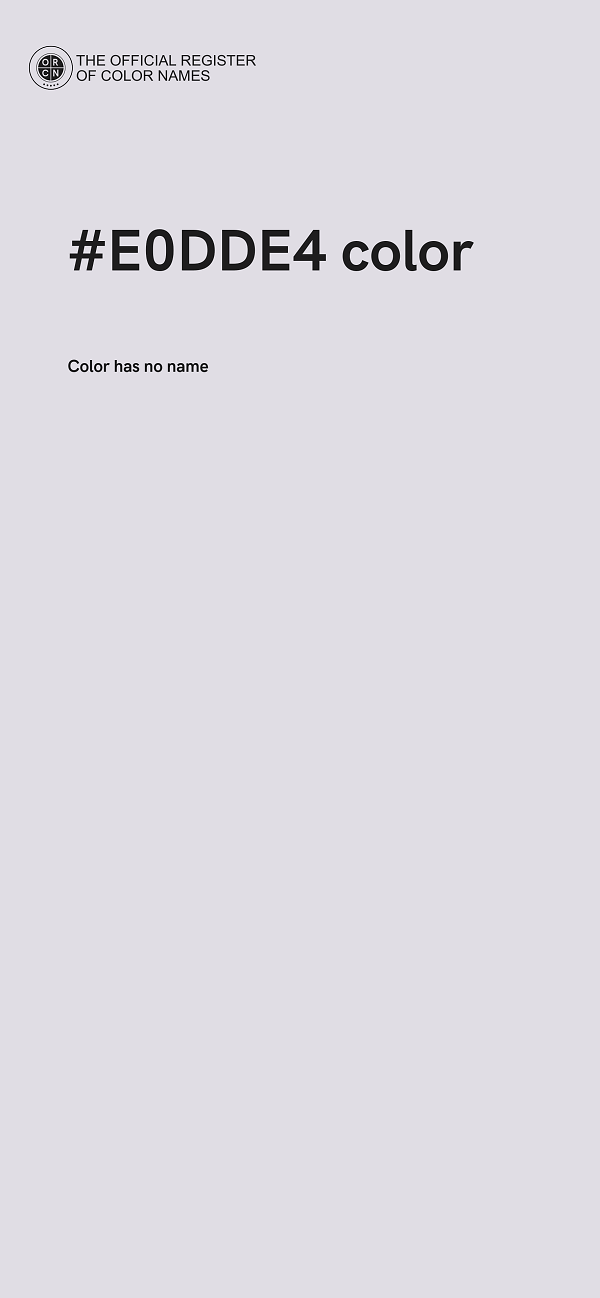 #E0DDE4 color image