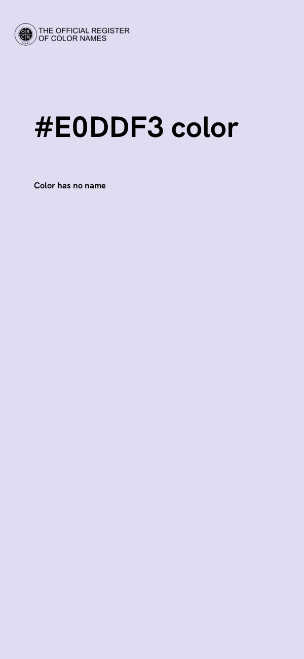 #E0DDF3 color image