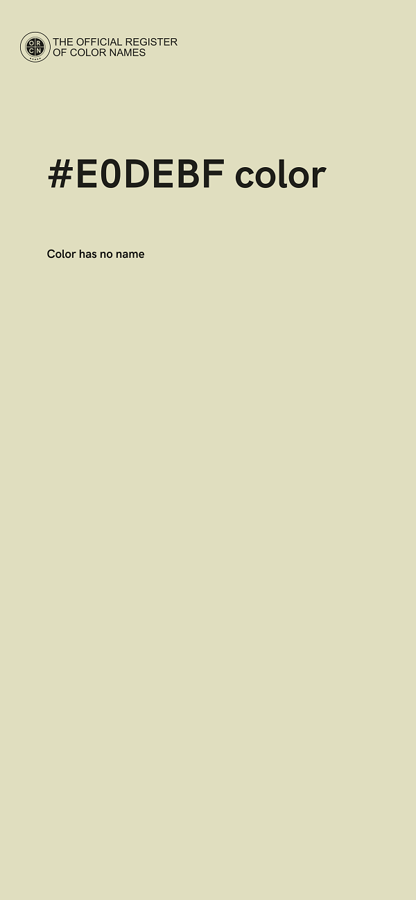 #E0DEBF color image