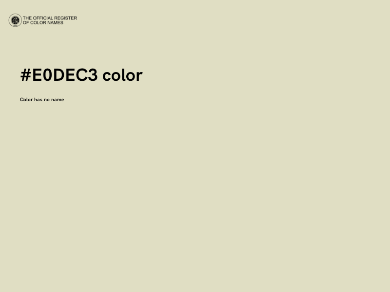 #E0DEC3 color image