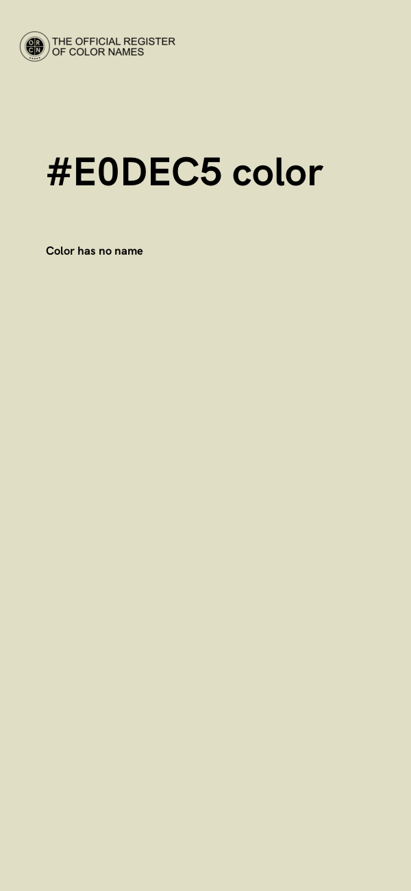 #E0DEC5 color image