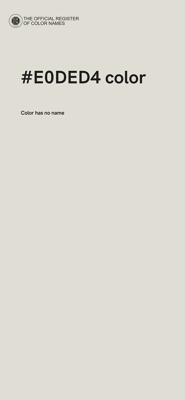 #E0DED4 color image