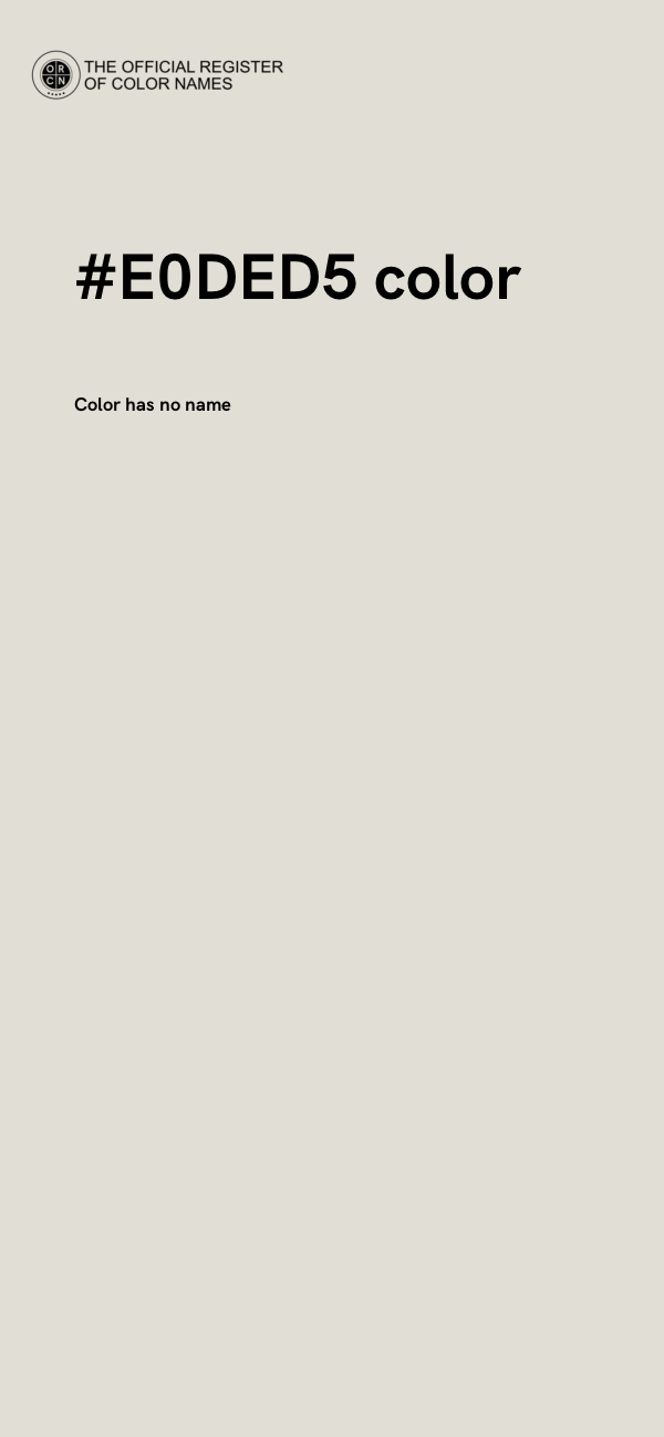 #E0DED5 color image