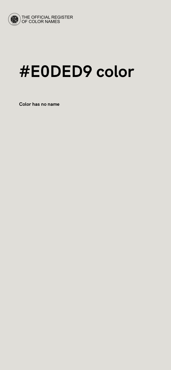 #E0DED9 color image