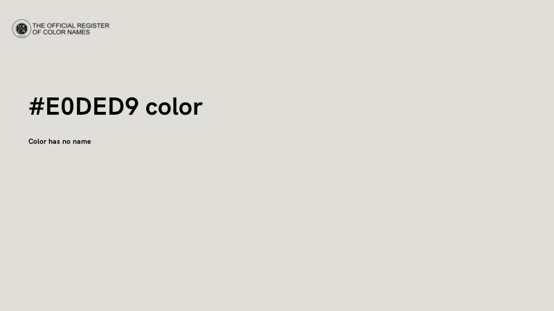 #E0DED9 color image