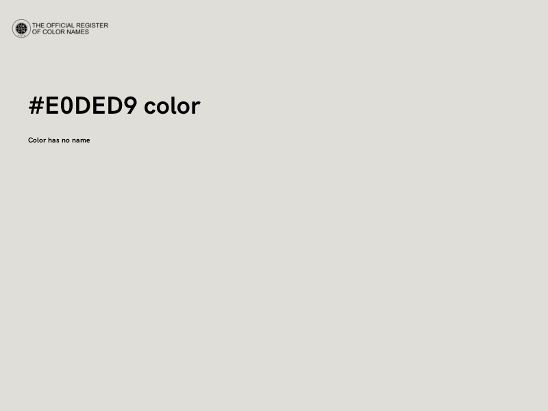 #E0DED9 color image
